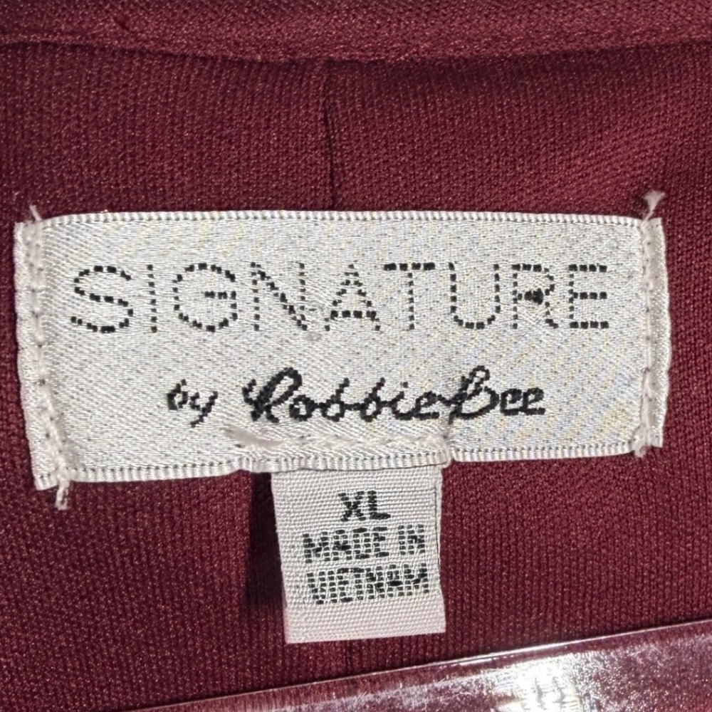 Signature by Robbie Bee Burnout Velvet Damask Bell Sleeve Dress XL - Picture 11 of 16